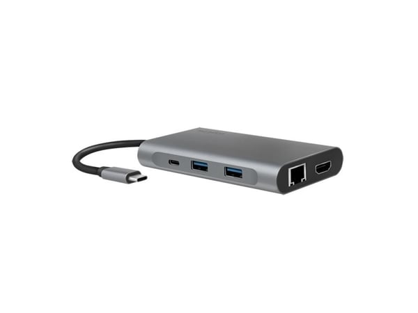 LogiLink UA0382, Ledningsført, USB 3.2 Gen 1 (3.1 Gen 1) Type-C, 100 W, 10,100,1000 Mbit/s, Sølv, 5000 Gbit/sek.