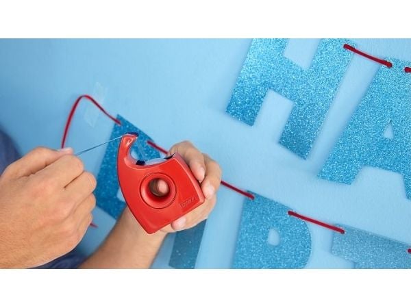 TESA 57444-00001-01, 1,9 cm, 33 m, Blå, Rød