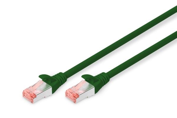 DIGITUS - Koblingskabel - RJ-45 (hann) til RJ-45 (hann) - 50 cm - SFTP - CAT 6 - med støvel, halogenfri, uten hindringer - grønn, RAL 6016