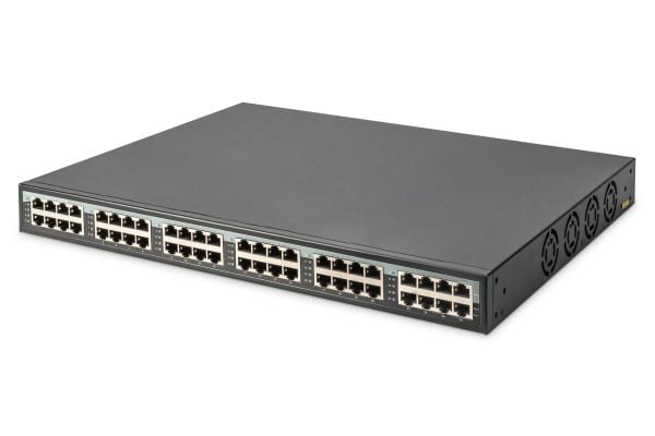DIGITUS DN-95117 - Strøminjektor (rackmonterbar/ekstern) - AC 100-240 V - 370 watt - utgangskontakter: 24 - 1U - 19"