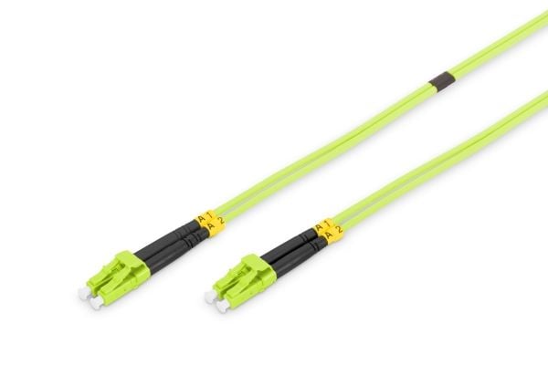 DIGITUS Professional - Koblingskabel - LC multimodus (hann) til LC multimodus (hann) - 3 m - fiberoptisk - dupleks - 50 / 125 mikroner - OM5 - med ...