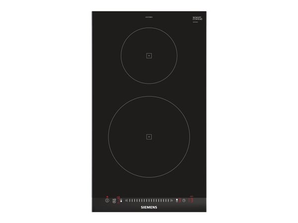 Siemens iQ100 EH375FBB1E - Induksjonskomfyrtopp - 2 plater - Nisje - bredde: 27 cm - dybde: 49 cm - med sidepynt av rustfritt stål, - med fasettert...