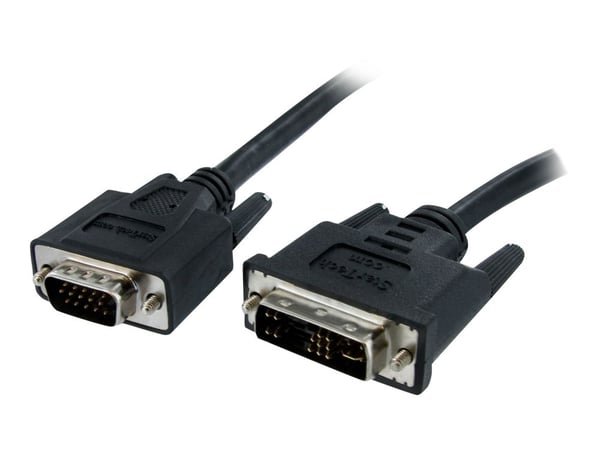 StarTech 2m DVI to VGA Display Monitor Cable M/M DVI to VGA (15 Pin) - Videokabel - HD-15 (VGA) (hann) til DVI-A (hann) - 2 m - formstøpt, tommelsk...
