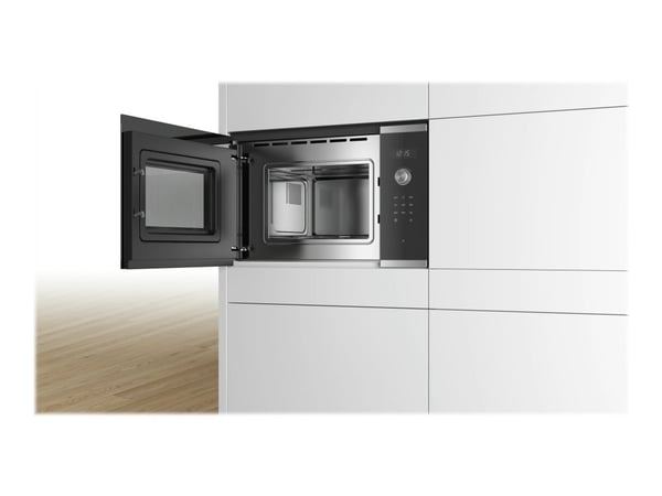 Bosch Serie | 6 BFL524MS0 - Mikrobølgeovn - innebygd - 20 liter - 800 W - rustfritt stål