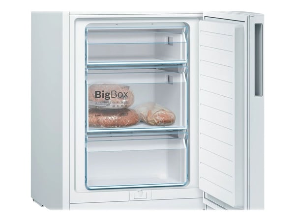 Bosch Serie | 4 KGV39VWEA - Kjøleskap/fryser - bunnfryser - bredde: 60 cm - dybde: 65 cm - høyde: 201 cm - 343 liter - Klasse E - hvit