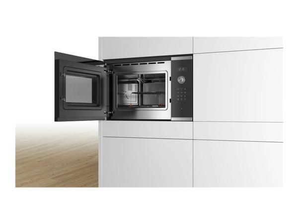 Bosch Serie 6 BEL554MS0, Pöytämalli, Yhdistelmämikroaaltouuni, 25 L, 900 W, Sisäänrakennettu näyttö, LED