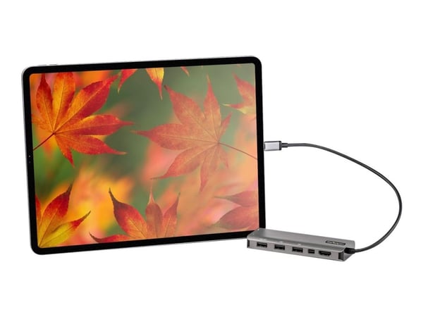 Startech USB C Multiport Adapter, USB-C to HDMI or Mini DisplayPort 4K 60Hz, 100W Power Delivery Pass-Through, 4-Port 10Gbps USB Hub, USB Type-C Mi...
