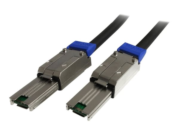 StarTech.com 2m ulkoinen Mini-SAS-kaapeli - Serial Attached SCSI SFF-8088 - SFF-8088 - 2x SFF-8088 (M) - 2 metriä, musta (ISAS88882) - SAS ulkoinen...