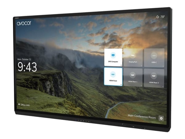 Avocor AVG-7560 - 75" Diagonalklasse G Series LED-bakgrunnsbelyst LCD-skjerm - interaktiv - med pekeskjerm (multiberørings) - 4K UHD (2160p) 3840 x...