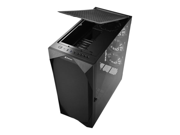 Sharkoon REV300 - Tower - utvidet ATX (E-ATX) - sidepanel med vindu (herdet glass) - ingen strømforsyning - USB/lyd