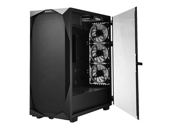 Sharkoon REV300 - Tower - utvidet ATX (E-ATX) - sidepanel med vindu (herdet glass) - ingen strømforsyning - USB/lyd