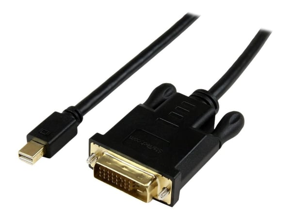 StarTech 3 ft Mini DisplayPort to DVI Active Adapter Converter Cable - 3ft (0.9m) Active mDP to DVI M/M Cable for PC 1920x1200 - Black (MDP2DVIMM3B...
