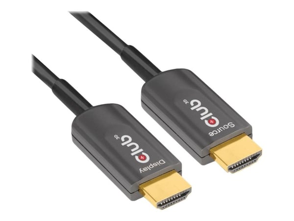 Club 3D CAC-1376 - Ultra High Speed - HDMI-kabel - HDMI hann til HDMI hann - 10 m - Active Optical Cable (AOC), 4K 120 Hz støtte, 8K 60Hz støtte, E...