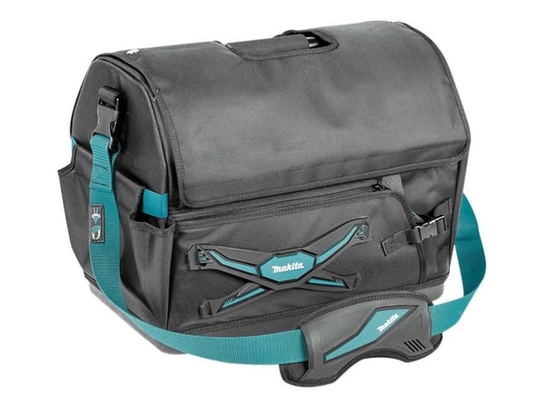 Makita Werkzeugkoffer E-05446, Musta, Sininen, Muovi, Polyesteri, Terästä, 9 taskua, Kestää hankausta, Vedenkestävä, 310 mm, 490 mm