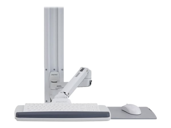 Ergotron LX Wall Mount System - Monteringssett (veggarm, musholder, tastaturarm, 2 kabelkanaler, håndleddsstøtte, veggspor 10", veggspor 34") - Kon...