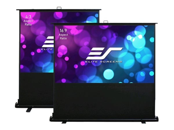 Elite Screens ezCinema Plus 2 Series Premium - Projektionsskärm med golvställ - golvstående - 107" (272 cm) - 16:9 - MaxWhite - svart