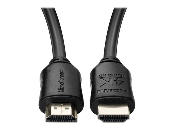 MicroConnect - High Speed - HDMI-kabel med Ethernet - HDMI hann til HDMI hann - 2 m - trippel beskyttelse - svart - innendørs, støtte for Dolby DTS...
