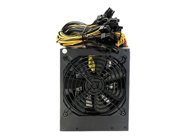 Qoltec Bitcoin Miner 1600W - Strømforsyning (intern) - ATX - 80 PLUS Gold - AC 230 V - 1600 Watt - aktiv PFC - sort