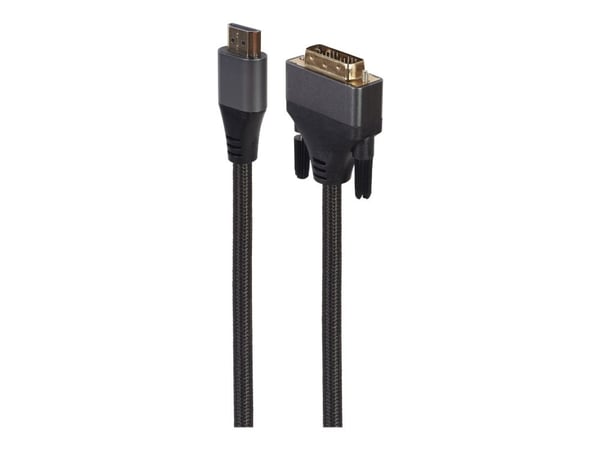 Cablexpert Premium series - Adapterkabel - HDMI hann til DVI-D hann - 1.8 m - tommelskruer, 4K 30Hz støtte