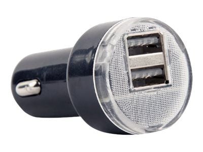Gembird EnerGenie EG-U2C2A-CAR-02 - Bilstrømadapter - 2.1 A - 2 utgangskontakter (2 x USB) - svart