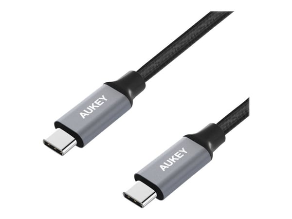 Aukey - USB-kabel - USB-C (hann) til USB-C (hann) - USB 2.0 - 2.4 A - 2 m