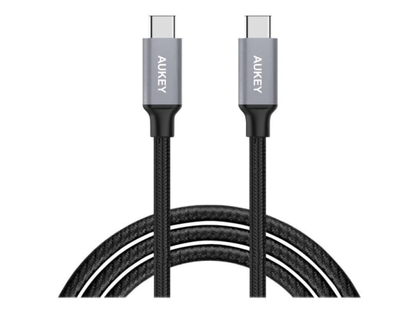 Aukey - USB-kabel - USB-C (hann) til USB-C (hann) - USB 2.0 - 2.4 A - 2 m