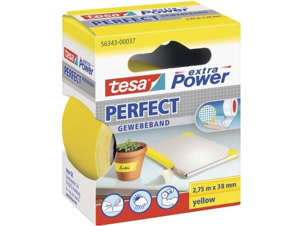 TESA Extra Power 38mmx2.75m, 2,75 m, Gul, 38 mm, 1 styck