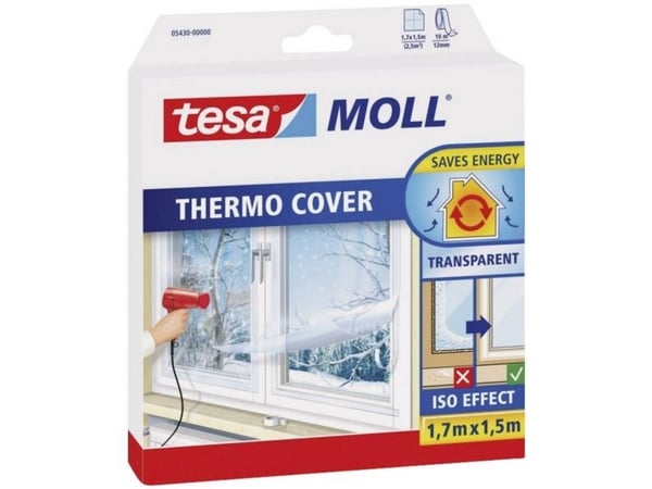 TESA Thermo Cover, Selvklebende, Polyetylentereftalat (PET), Varmekontroll, Gjennomsiktig, 1700 mm, 1500 mm