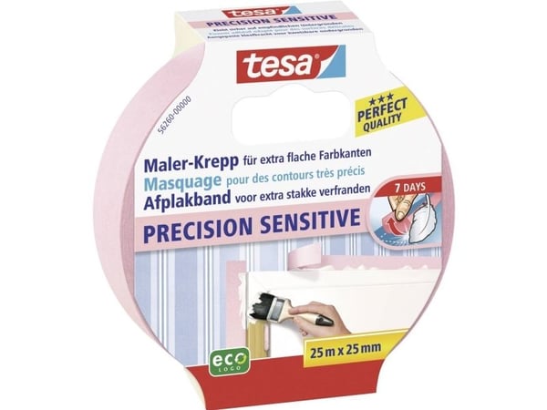 TESA 56260, For malere, Papir, Rosa, Smooth (glatt), Acryl maling, Alkydmaling, Lateksmaling, 7 dager