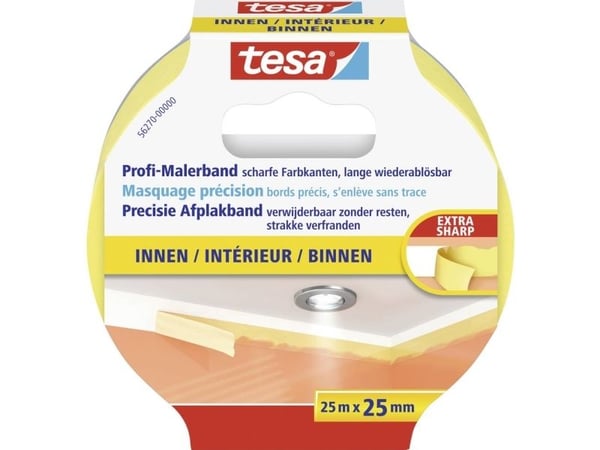 TESA 56270, For malere, Papir, Gult, Smooth (glatt), 150 dager, 25 m