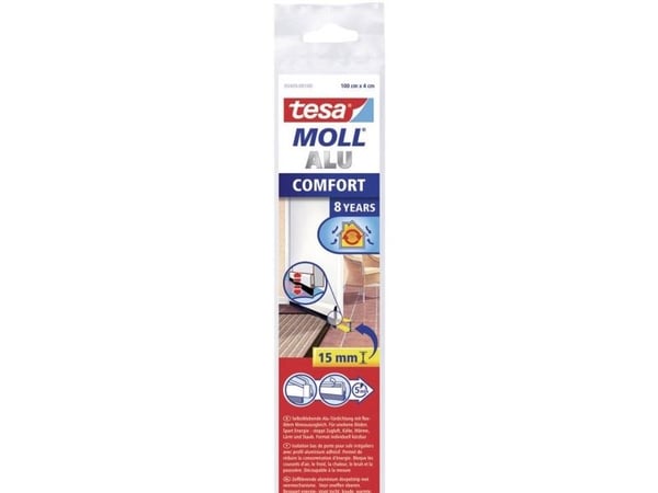 tesa COMFORT 05405-00102-00 dörrtätningslist tesamoll® rostfritt stål (L x B) 1 m x 40 mm, 1 st