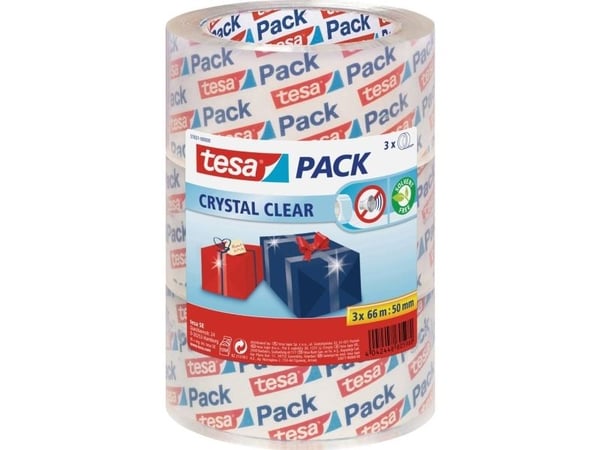 TESA 57831-00000-01, 66 m, Transparent, Polypropylen (PP), 50 mm, 3 styck