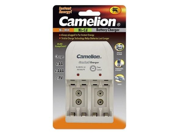 Camelion BC-904, nikkel-kadmium (NiCd), nikkel-metallhydrid (NiMH), 9v, AA, AAA