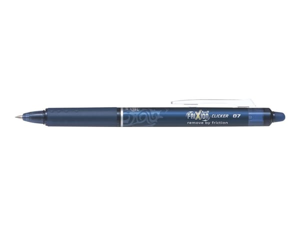 Pilot FriXion Ball Clicker - Rulleballpenn - blå-svart - varmesensitivt gel-blekk - 0.7 mm - medium - retraktil - med viskelær