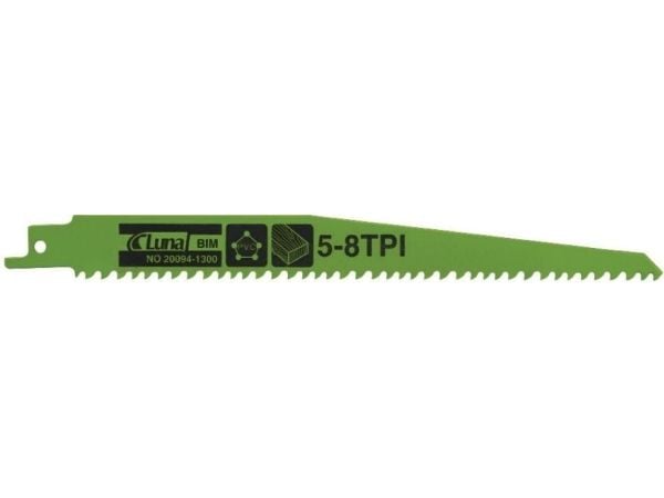 Luna sabel-/stikksagblad bimetall for tre og plast TPI 5/8 150 mm, 5 stk. (200941201)