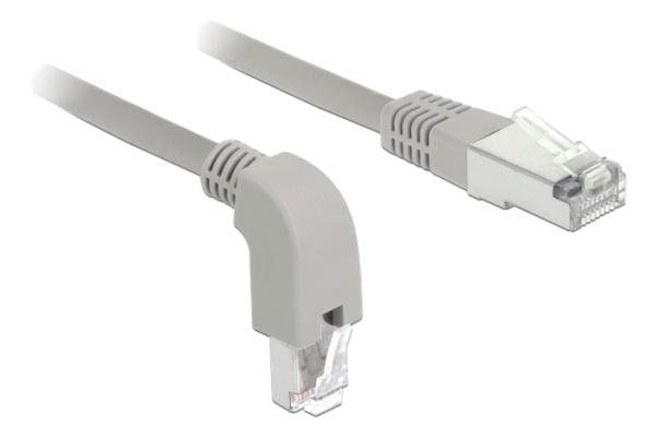 Delock - Koblingskabel - RJ-45 (hann) vinklet nedover til RJ-45 (hann) rett - 50 cm - 0.56 cm - SF/UTP - CAT 5e - halogenfri, formstøpt, flertrådet...