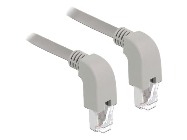 Delock - Koblingskabel - RJ-45 (hann) vinklet nedover til RJ-45 (hann) vinklet nedover - 50 cm - 0.56 cm - SF/UTP - CAT 5e - halogenfri, formstøpt,...
