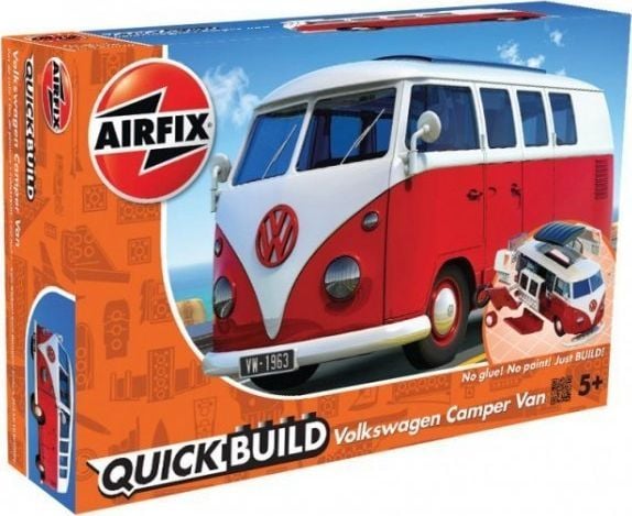 Airfix J6017, Military car model, Monteringssett, VW, 42 stykker, 5 år, Rød, Hvit