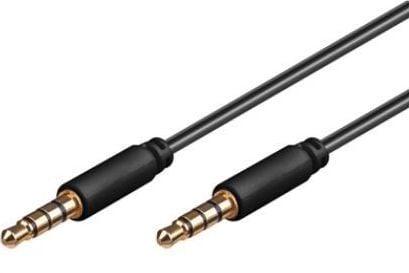 Kabelis PremiumCord 3,5 mm jack til 3,5 mm jack 0,5 m svart (kjack4mm05)