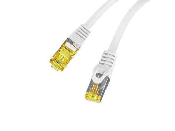 Lanberg - Koblingskabel - RJ-45 (hann) til RJ-45 (hann) - 6.2 mm - S/FTP - CAT 6a - halogenfri, formstøpt, uten hindringer, flertrådet - grå, RAL 7035