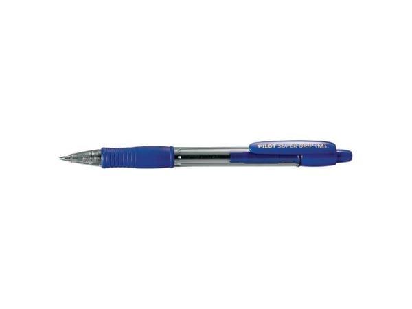Kuglepen, Pilot Super Grip, 1 mm, medium, blå, pakke a 12 stk
