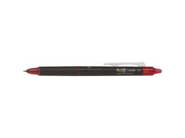Pilot FriXion Point Clicker, Uttrekkbar gelépenn, Rød, Sort, Rød, Fint, 0,25 mm, 0,5 mm