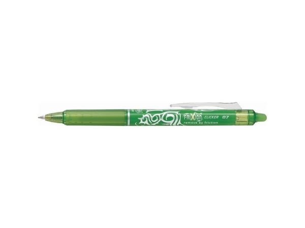 Rollerpen, Pilot FriXion Clicker RT, 0,7 mm, limegrøn, pakke a 12 stk