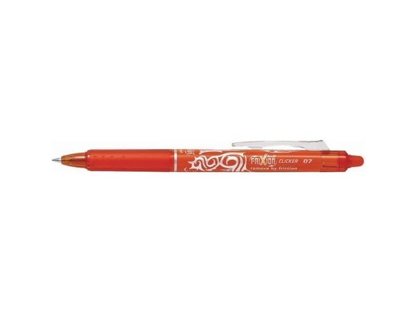 Rollerpenna, Pilot FriXion Clicker RT, 0,7 mm, orange, 12-pack