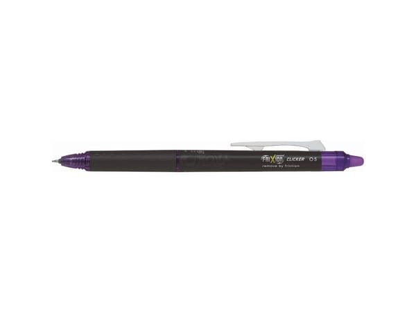 Pilot FriXion Point Clicker, Uttrekkbar gelépenn, Fiolett, Sort, Fiolett, Fint, 0,25 mm, 0,5 mm