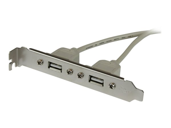 StarTech 2 Port USB A Female Slot Plate Adapter - USB panel - USB (F) to 5 pin in-line (F) - USBPLATE - USB-panel - USB (hunn) til 5 pin i linje (h...