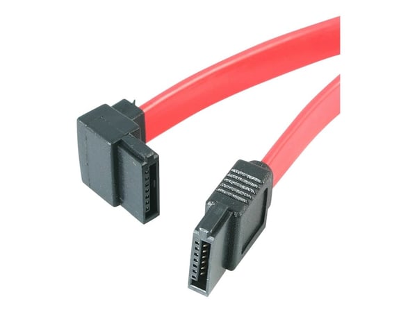 StarTech.com 18in SATA to Left Angle SATA Serial ATA Cable - F/F (SATA18LA1) - SATA-kaapeli - Serial ATA 150/300/600 - SATA (R) til SATA (R) - 46 c...