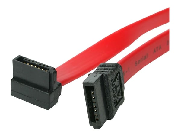 StarTech 18in SATA to Right Angle SATA Serial ATA Cable - 18in SATA Cable - 18 SATA Cable - 18in angled SATA Cable - SATA-kabel - Serial ATA 150/30...