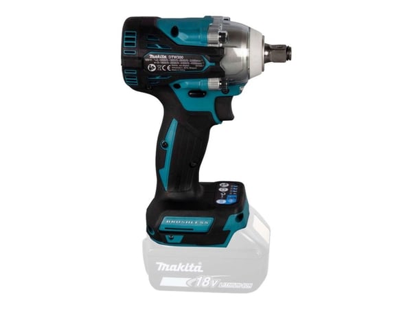 Makita DTW300ZJ - Slagskruvdragare - sladdlös - 4-växlad - 1/2" fyrkant - 330 N-m - utan batteri - 18 V - SOLO