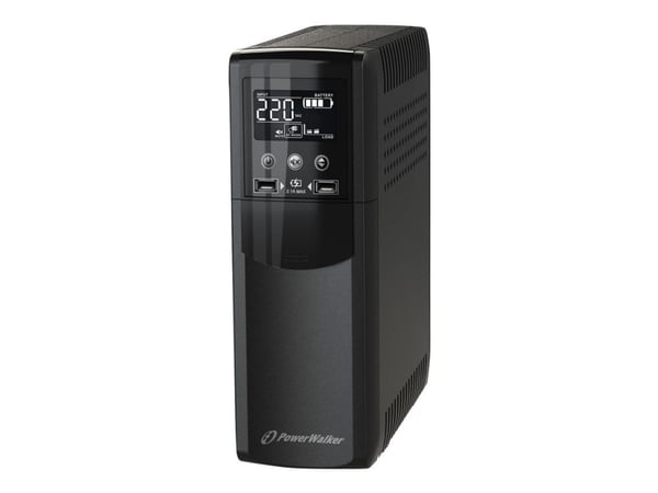 PowerWalker VI 800 CSW IEC - UPS - AC 170 - 280 V - 480 Watt - 800 VA - 9 At - USB - utgangskontakter: 8